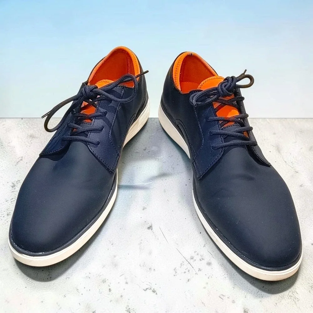 Aldo Mens Water Resistant Derby Shoes Navy Orange Sneakers Size 11 Hybrid Casual